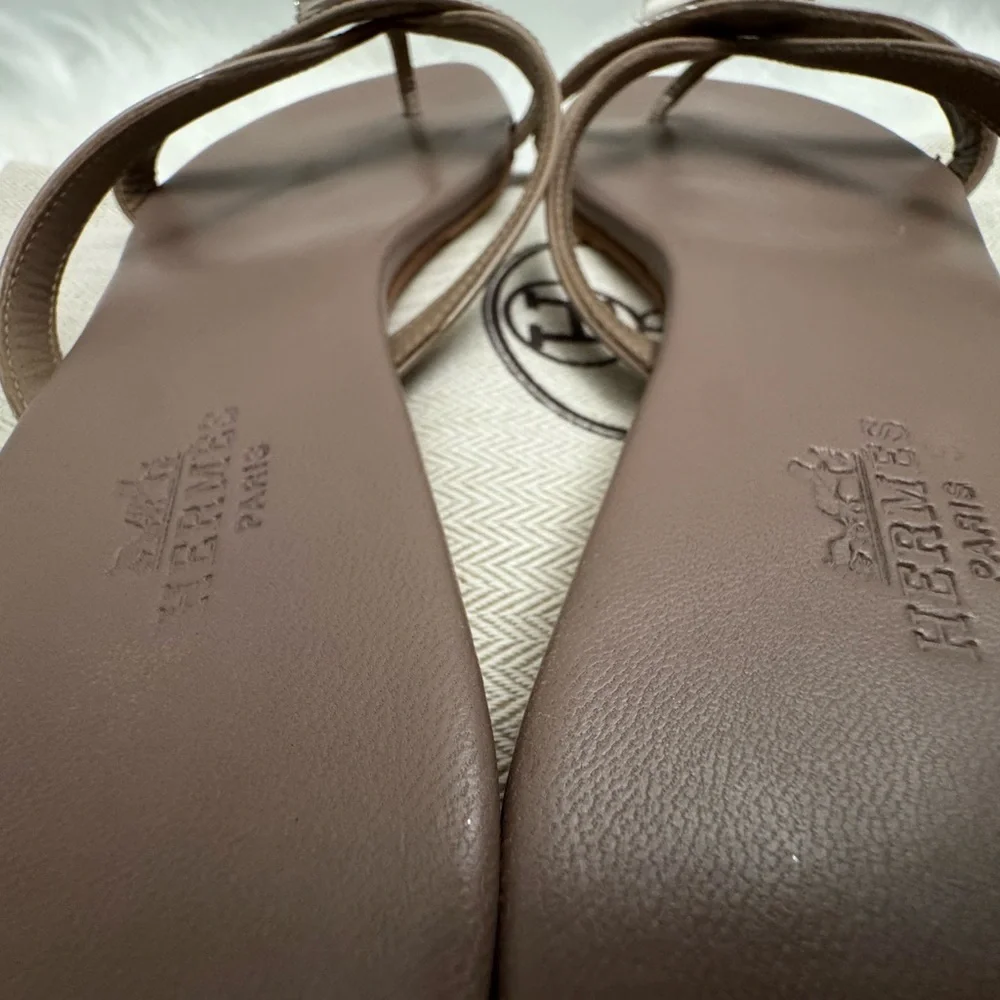 Hermes Corfou Leather Sandals